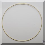 J06. 14K gold cable choker necklace. - $195